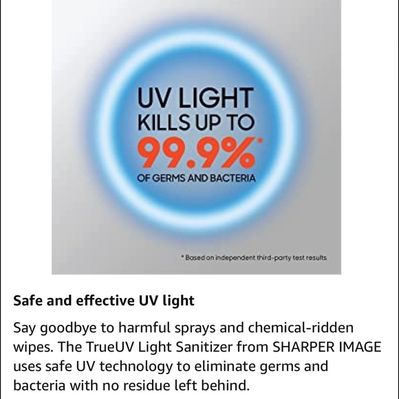 NIB - SHARPER IMAGE UV SANITIZING PORTABLE WAND - Picture 7 of 11